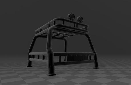 🚙 Large Roof Rack with Rollbar & Simulated Lights - Large Roof Rack with Rollbar & Simulated Lights : 1/64 Scale