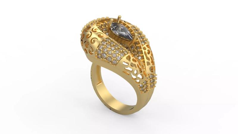 Woman Solitaire Ring 530