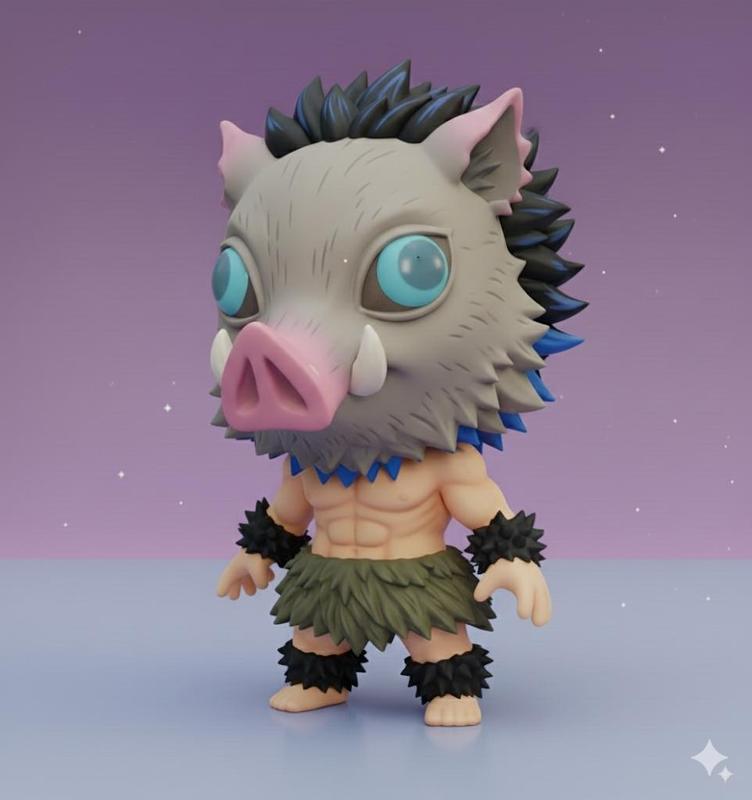 Inosuke Hashibira Kawaii - Collectible 3D Figure