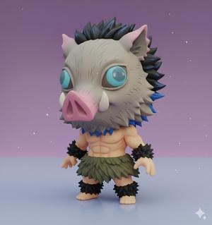 Inosuke Hashibira Kawaii - Collectible 3D Figure