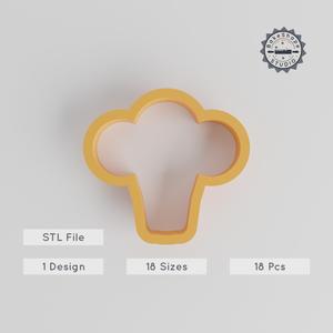 Broccoli Shape Cutter, 18-Piece Set for Cookies, Fondant & Clay, Plant & Vegetable Designs, Various Sizes