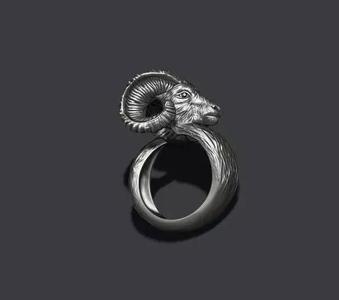 Ram Goat Aries Capricorn ring