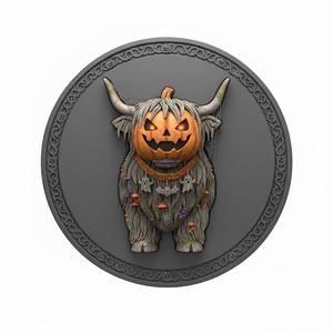 Highland Cow Halloween Mold - Cute Spooky Coo for Resin, Clay & Candy Crafts