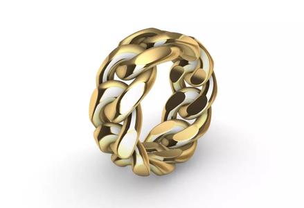 heavy 10mm miami cuban chain ring band US 7