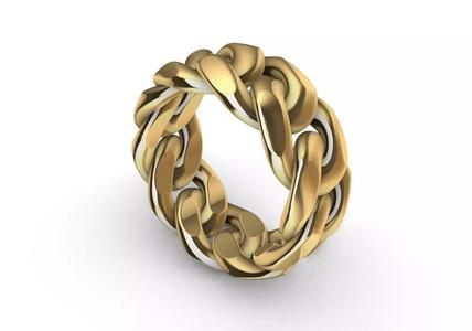 heavy 10mm miami cuban chain ring band US 8 hlf