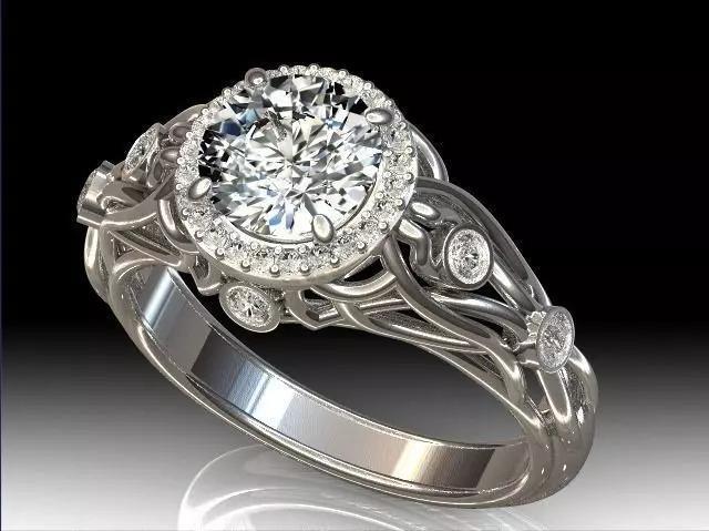 Halo Diamond Engagement Ring