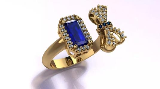 Statement Ring Jewelry model - Bowtie for her