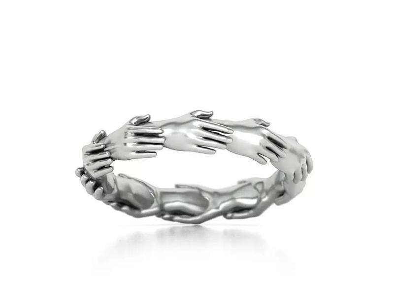 Hugs Hand Band Ring 3dmodel 7us size ring