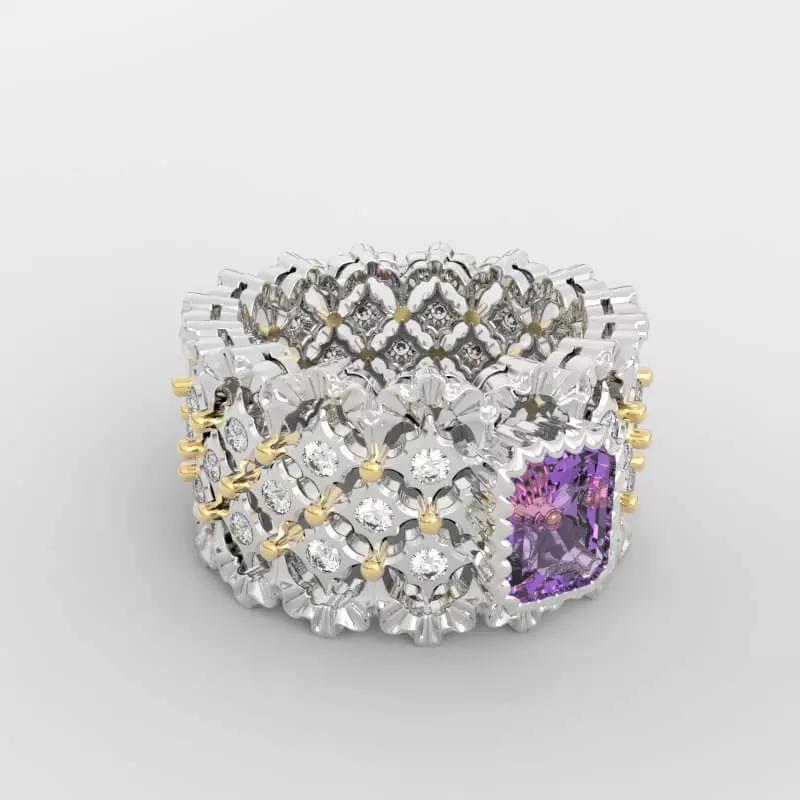 Intricate Gemstone Ring