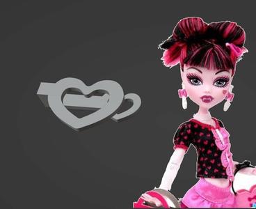 Draculaura Day at the Maul Heart Barrette Replacement