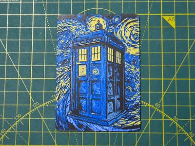 MTG Commander Deck Box inlay Tardis HueForge