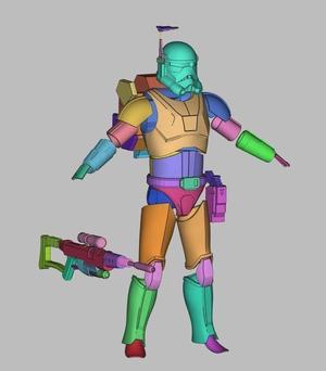 Imperial Crosshair One12 scale figure custom STL 3D print model