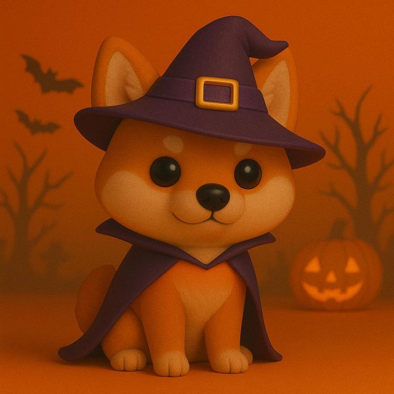Shiba Inu Halloween Sorcerer POP -STL