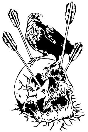 Crow Skull stencil 4