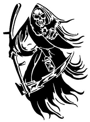 Grim Reaper stencil 16