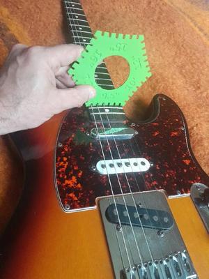 Guitar fretboard radius gauge   