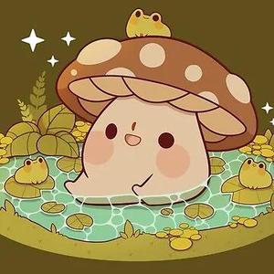 cute mushroom pond   