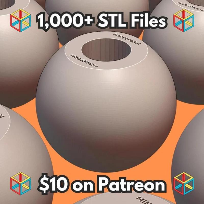 Simple Bead for DIY Jewelry Making MineeForm FDM 3D Print STL File   