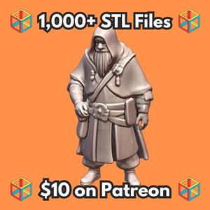 28mm DND Wise Old Medicine Sage Fantasy Miniature MineeForm FDM 3D Print STL File   