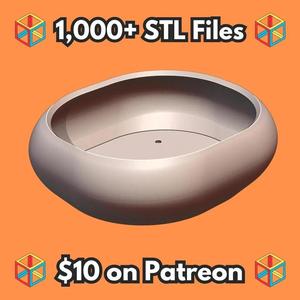 Organic Shaped Bonsai Planter with Drainage Hole MineeForm FDM 3D Print STL File   