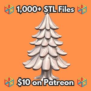 Cozy Christmas Tree with Snowy Branches for Holiday Decor MineeForm FDM 3D Print STL File   