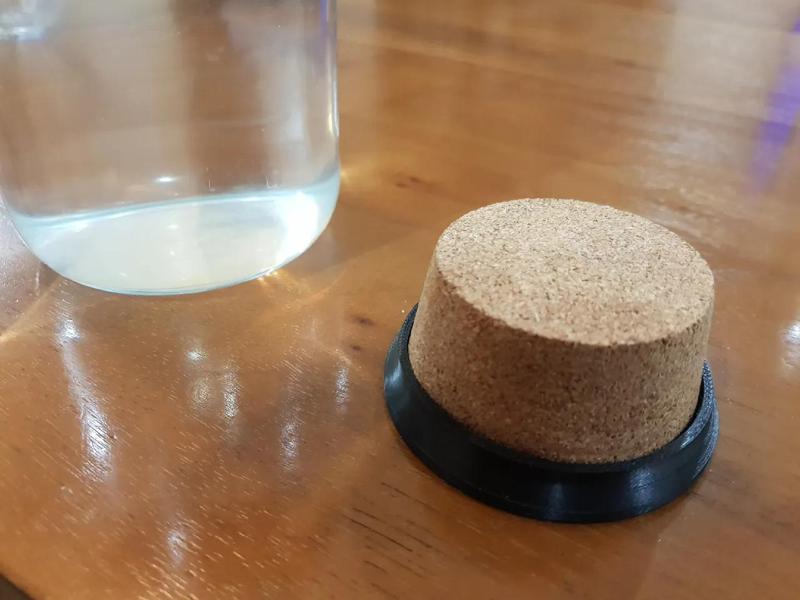 Cap holder for IKEA bottle   