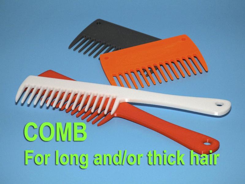 COMB - For long and/or thick hair (Two versions)