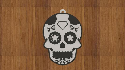 MEXICAN SKULL KEYCHAIN