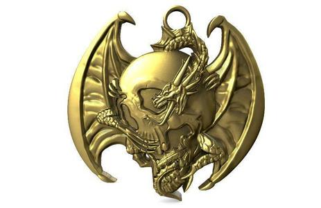 Dragon skull pendant