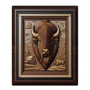 Bison animal wall art relief wall decor