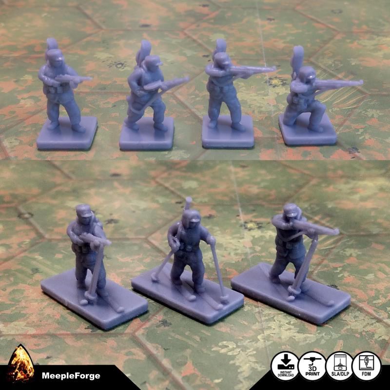 Finnish Ski Troops Infantry WW2  15mm Scale