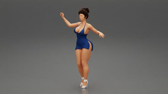 Hot Girl wearing mini sexy dress