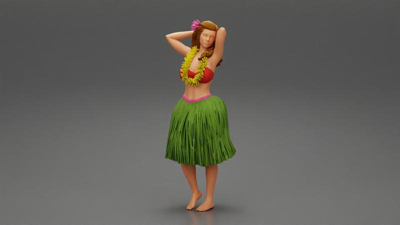 Hula girl posing