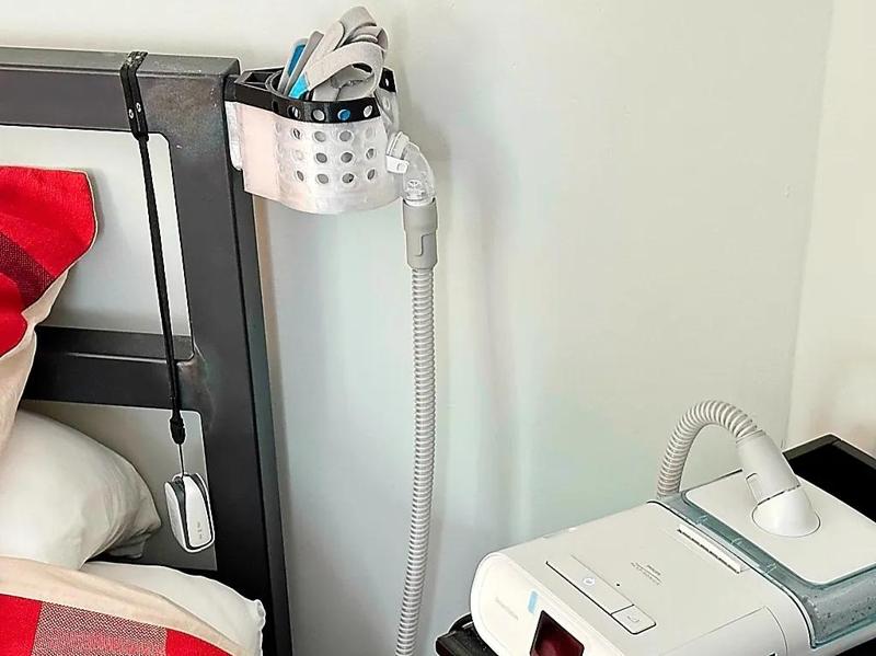A Magnetic Holder for a CPAP Mask.   