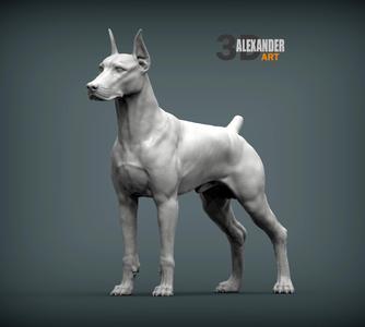 Doberman 3D print model