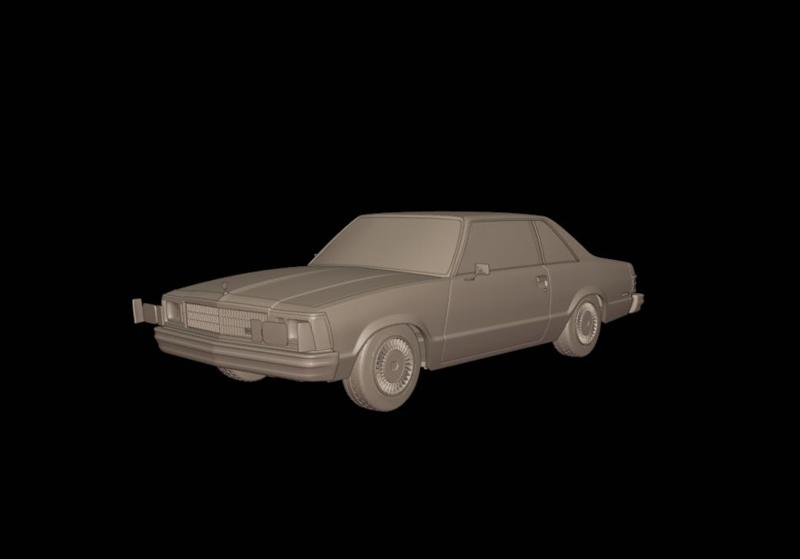 CHEVROLET MALIBU CLASSIC 1981 TWO DOORS 3D PRINT MODEL