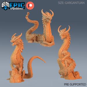 Legendary Lung Dragon Set ‧ DnD Miniature ‧ Tabletop Miniatures ‧ Gaming Monster ‧ 3D Model ‧ RPG ‧ DnDminis ‧ STL FILE
