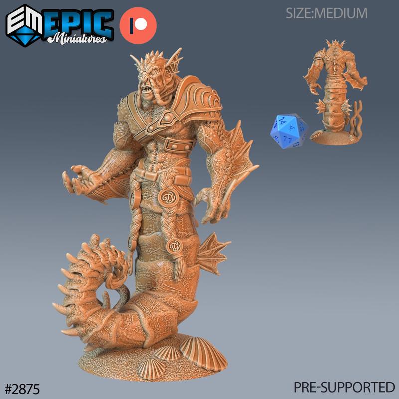 Seahorse Merman / Merfolk / Water Warrior / Underwater Lord / Sea Guard / Ocean Encounter
