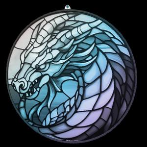 Stained Glass Dragon Window Lithopane - 35