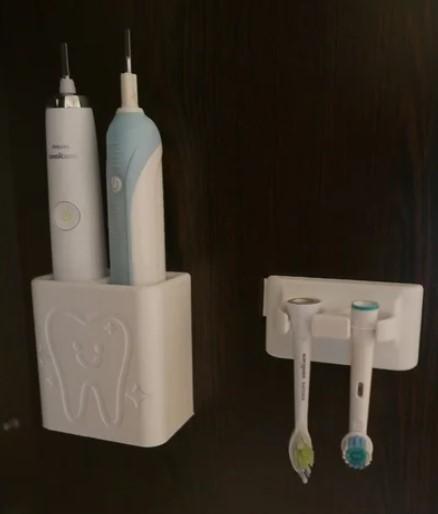 Electric toothbrush holder with screw 