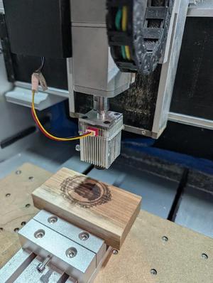 Carvera Laser on a Shaft   