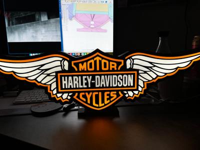 Harley Davidson LED logo lamp REMIX