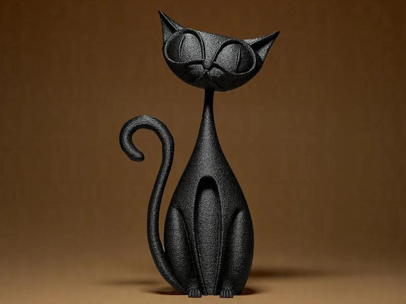 Funny Cat Figurine   