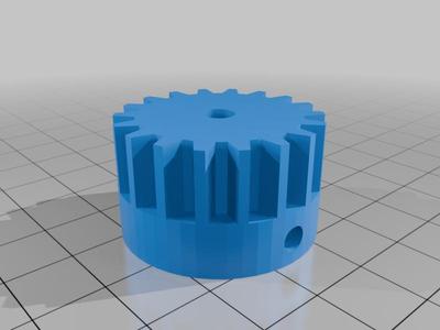Bigger gear to fit filament puller nema 17 version
