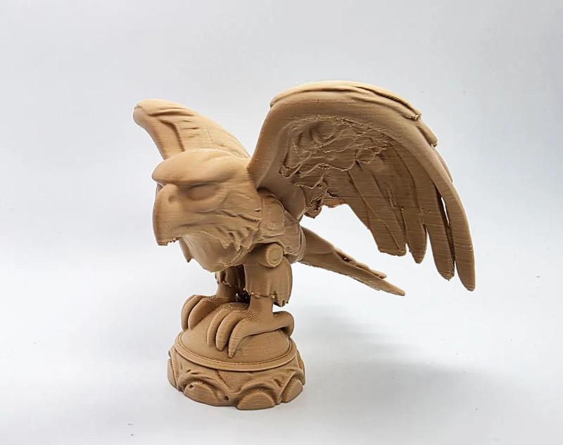 Wood Carved Bird of Prey   