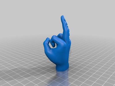 Middle Finger with nickname text