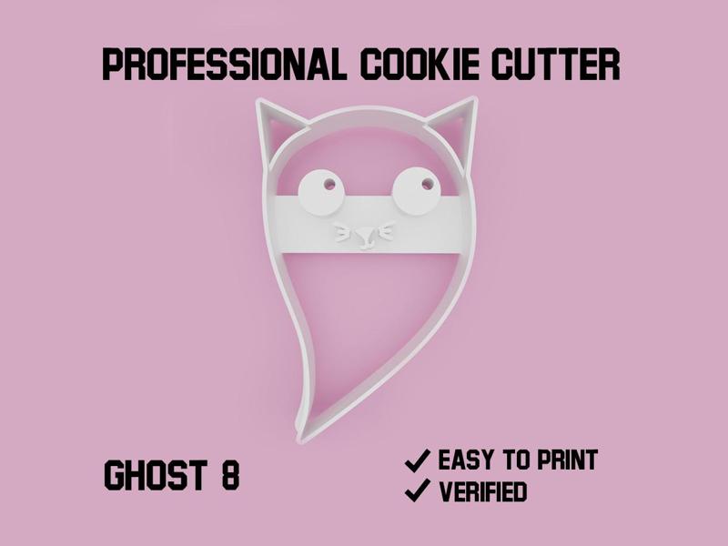 Ghost 8 cookie cutter