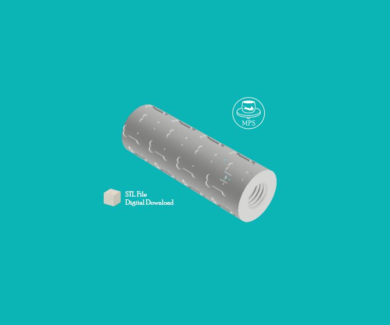 Texture Roller STL File - Dog bones - embossed 10cm - for 3D Printing