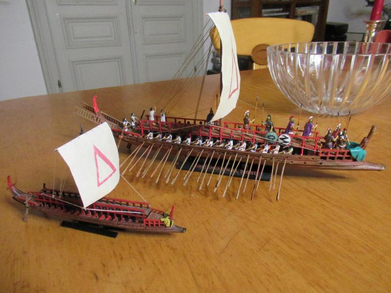 Small Ancient Greek Bireme With Comfortable Seating