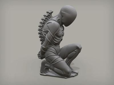 Mechanische Unterwerfungsskulptur   